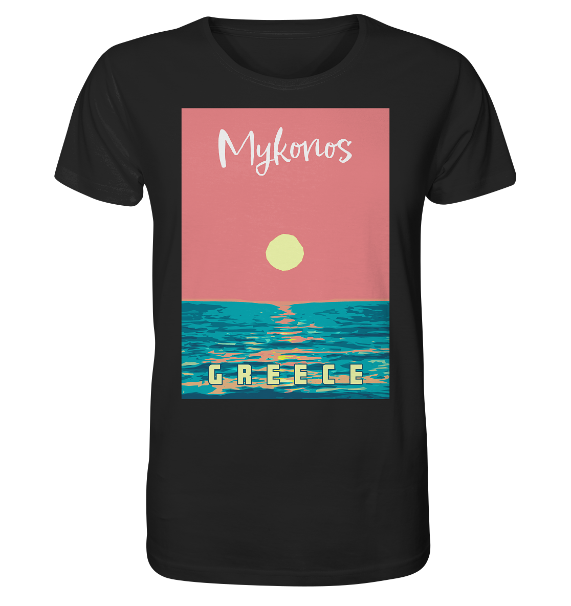 Sunset Ocean Mykonos Greece - Organic Shirt