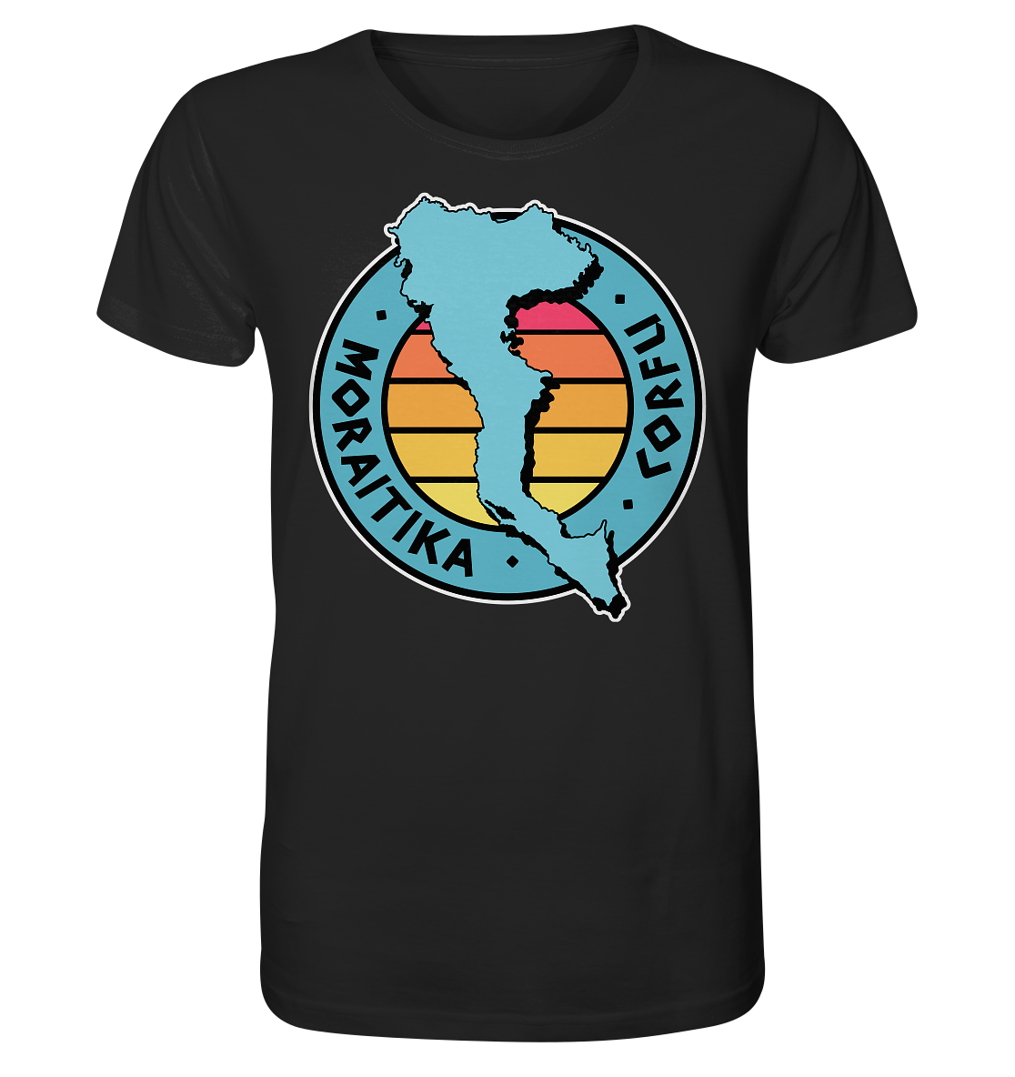 Corfu Moraitika Silhouette Stempel farbig - Organic Shirt