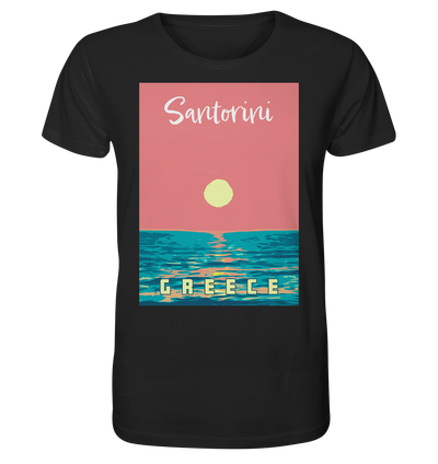 Sunset Ocean Santorini Greece - Organic Shirt