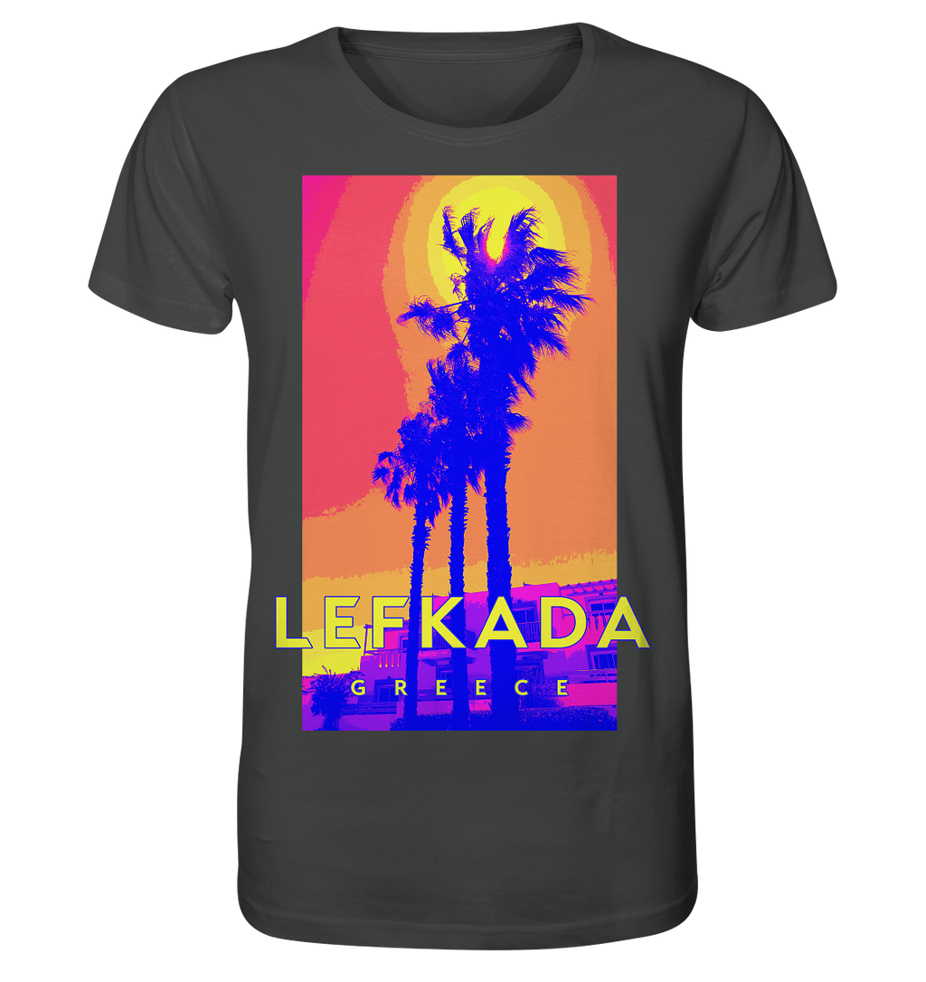 Blue palm trees Lefkada Greece - Organic Shirt