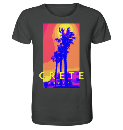 Blue palm trees Crete Greece - Organic Shirt