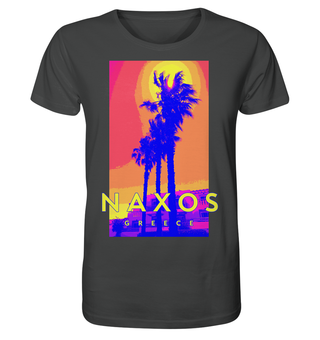 Blue palm trees Naxos Greece - Organic Shirt