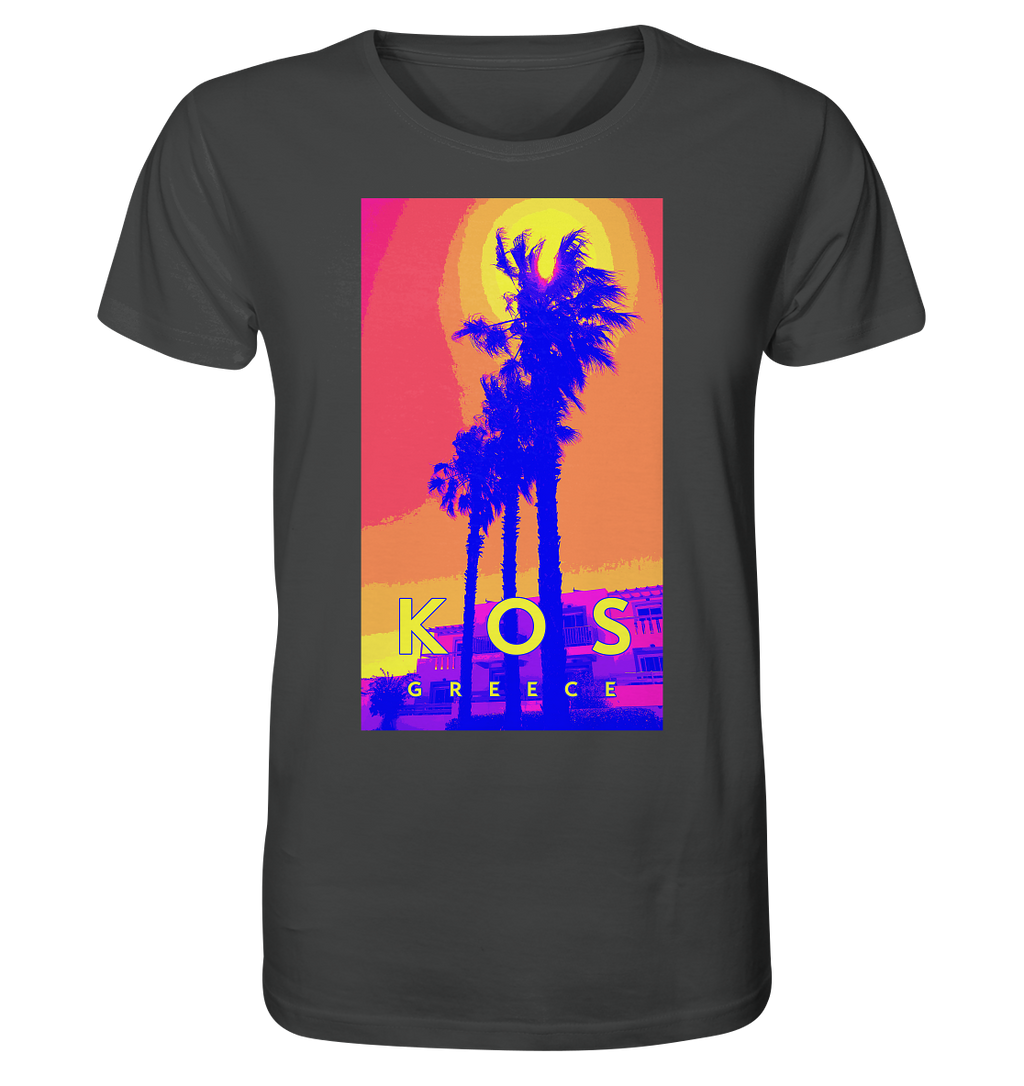 Blue palm trees Kos Greece - Organic Shirt