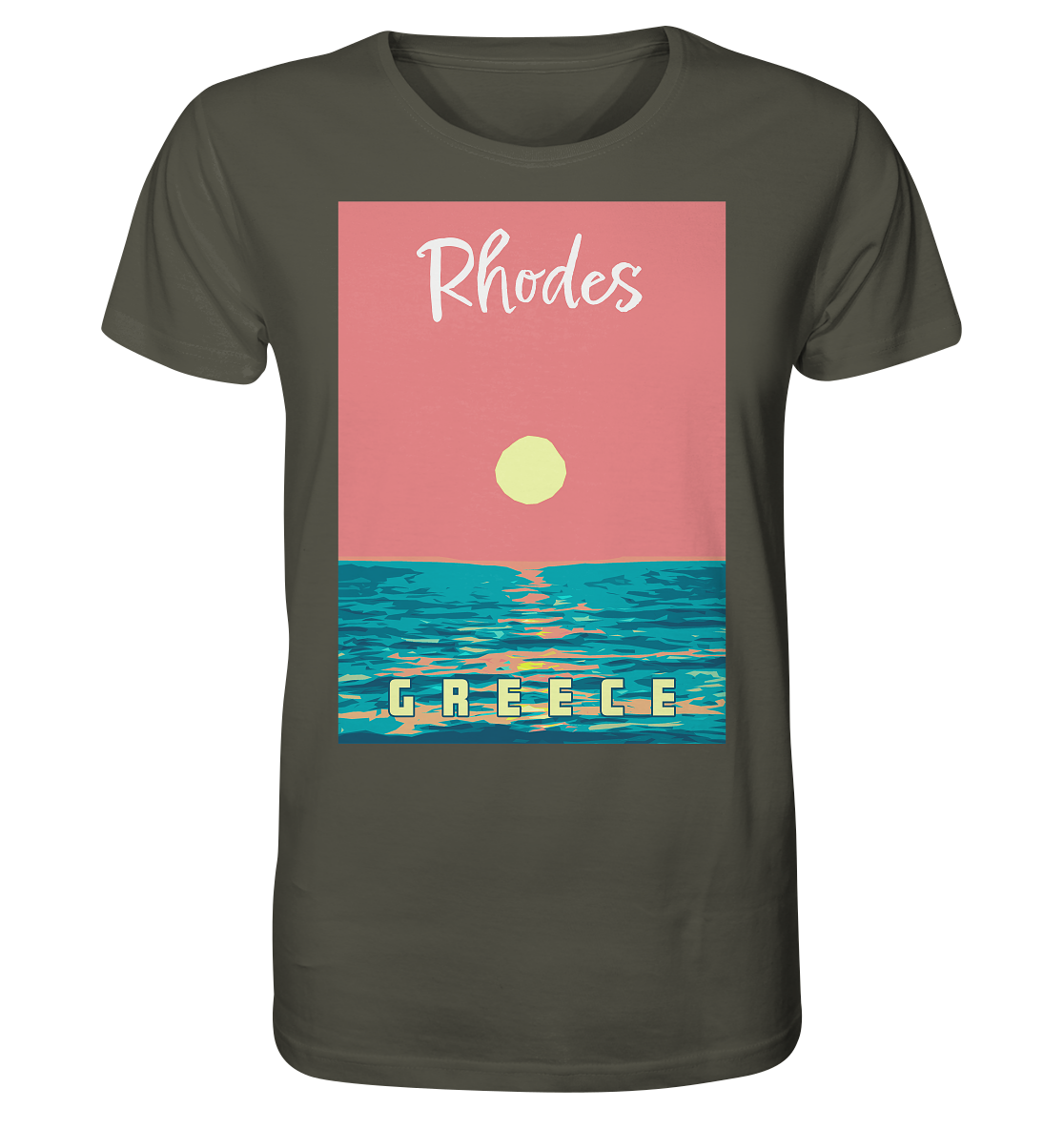 Sunset Ocean Rhodes Greece - Organic Shirt