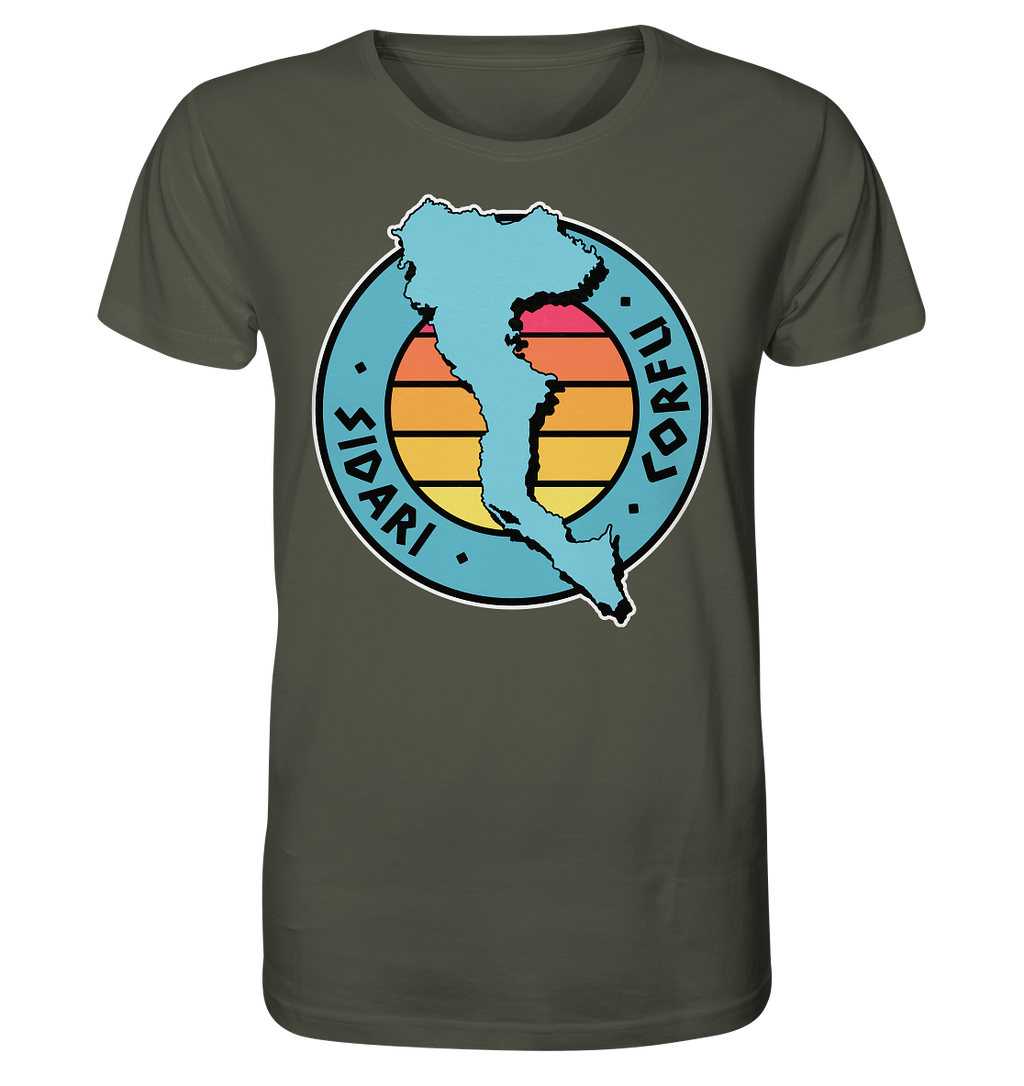 Corfu Sidari Silhouette Stempel farbig - Organic Shirt