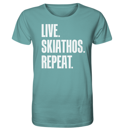 LIVE. SKIATHOS. REPEAT. -Organic shirt