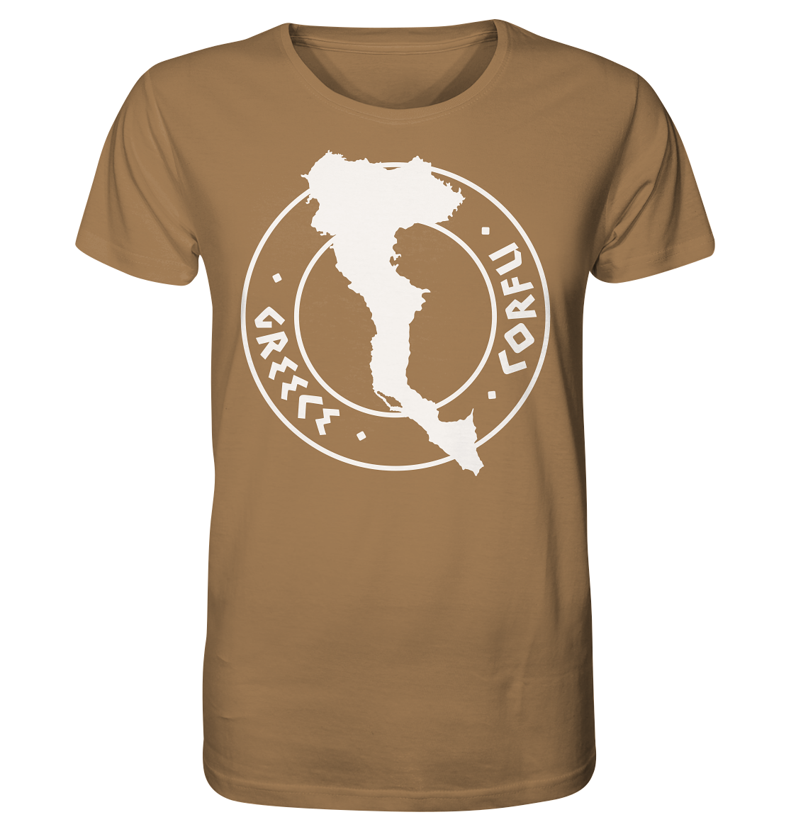 Corfu Greece Silhouette Stempel - Organic Shirt