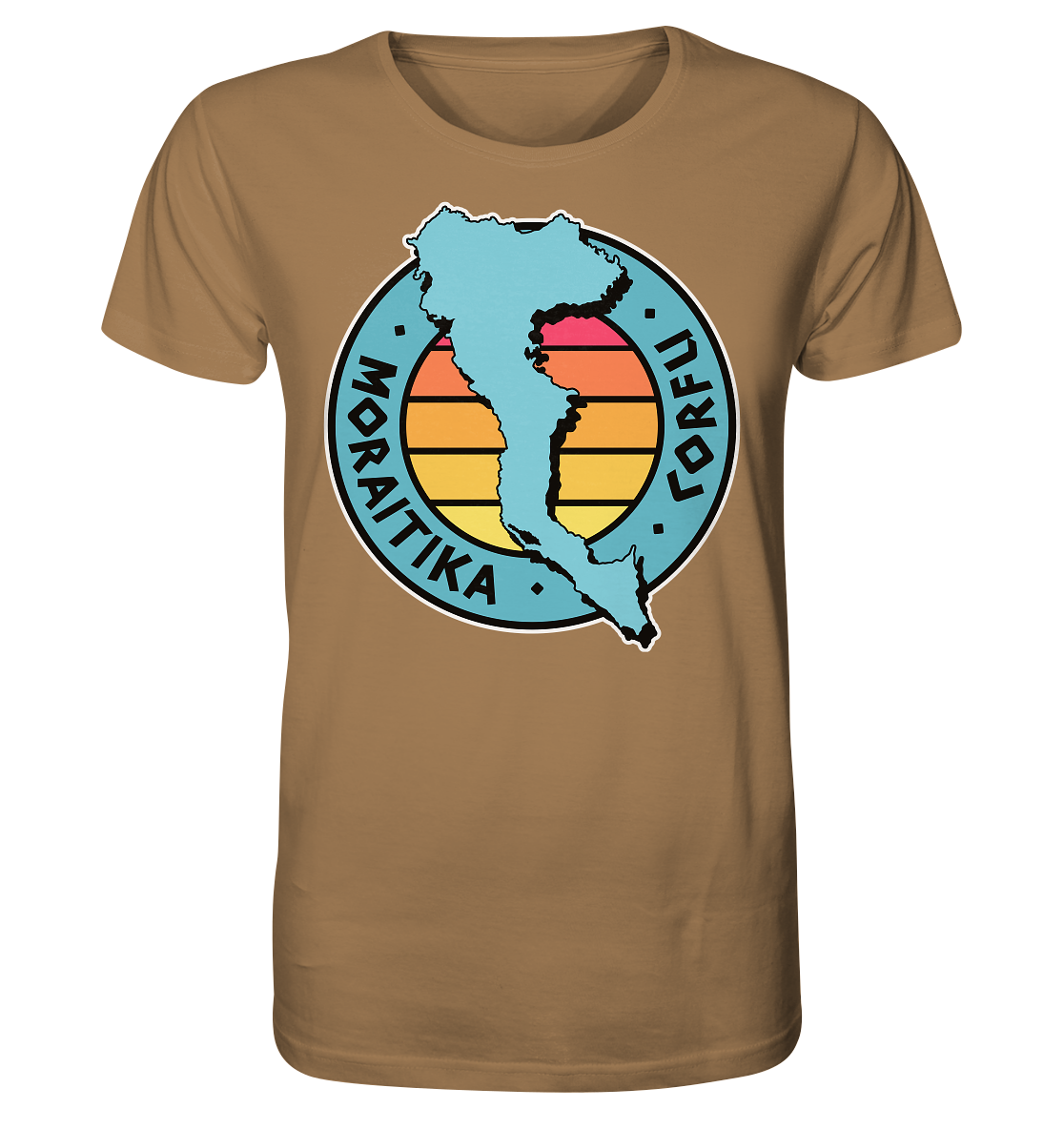 Corfu Moraitika Silhouette Stempel farbig - Organic Shirt