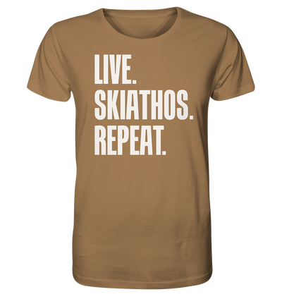 LIVE. SKIATHOS. REPEAT. -Organic shirt