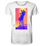 Blue palm trees Mykonos Greece - Organic Shirt