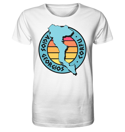 Corfu Agios Georgios Silhouette Stempel farbig - Organic Shirt