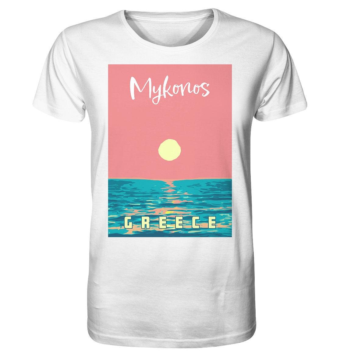Sunset Ocean Mykonos Greece - Organic Shirt