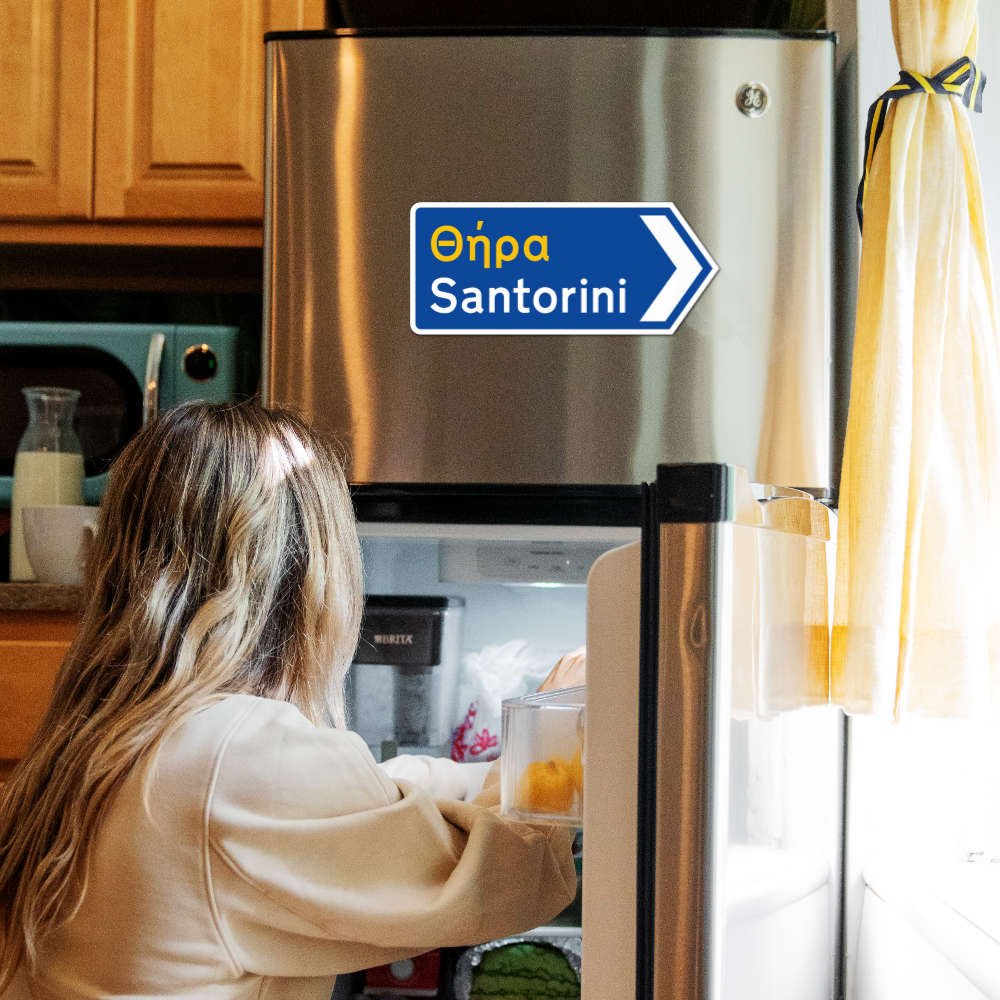 Santorini Magnet L/XL - Panneau de signalisation grec