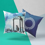 Pillow set "Greece in blue watercolor", series 1